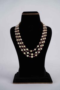 Australian South Sea Pearls with  African Ruby mania with Zambian Emerald Very Elegant Combination Mala
