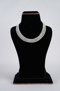 Three Rows Natural South Sea Champagne Colour Spotless Pearls AAA Grade