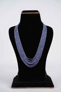 Seven Rows Natural African Mines Tanzanites Cutting Mala