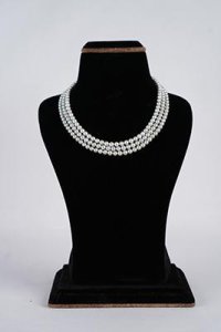 Three Rows Natural South Sea Gray Color Pearls AA Grade