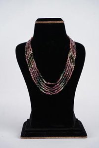 Five Rows African Mines Natural Tourmaline Beads mala