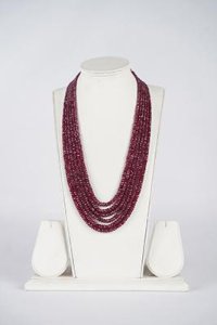 Six rows African mine pink tourmaline mala